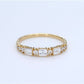 Baguette and Round Diamond Half Eternity Ring
