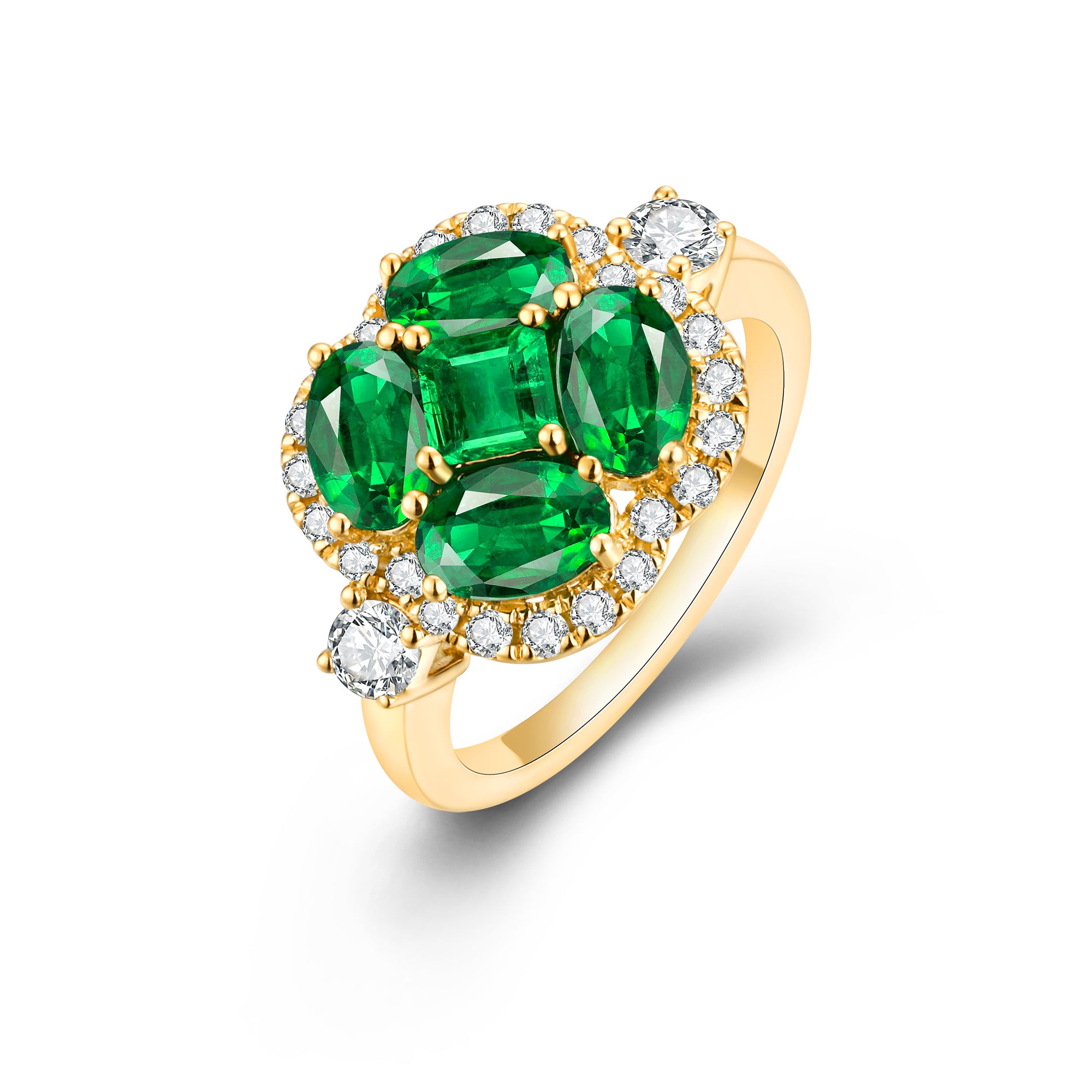 Emerald and Diamond Ring