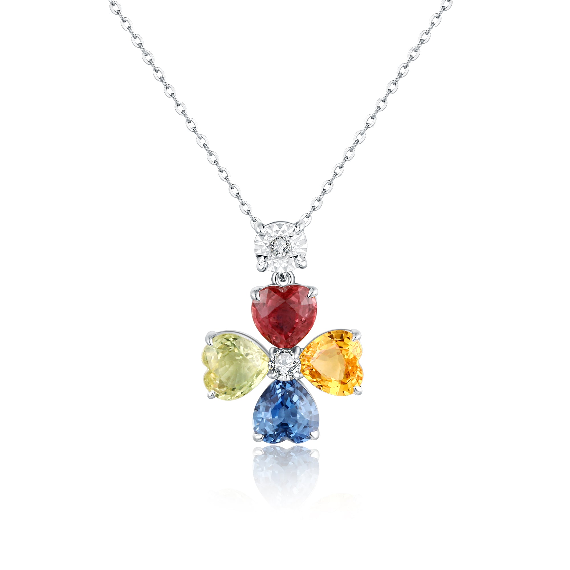 Colour Sapphire and Diamond Pendant