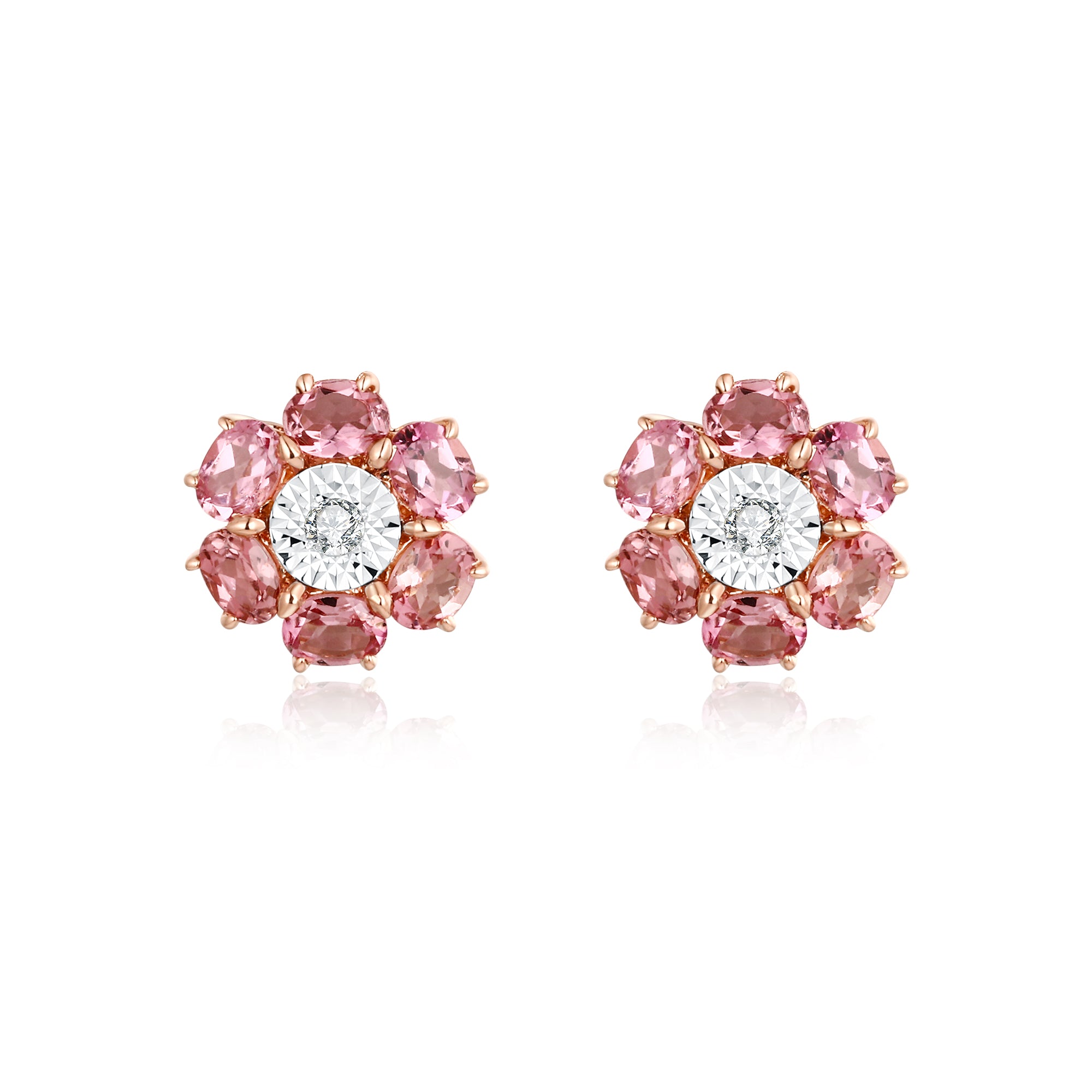 Tourmaline and Diamond Earrings