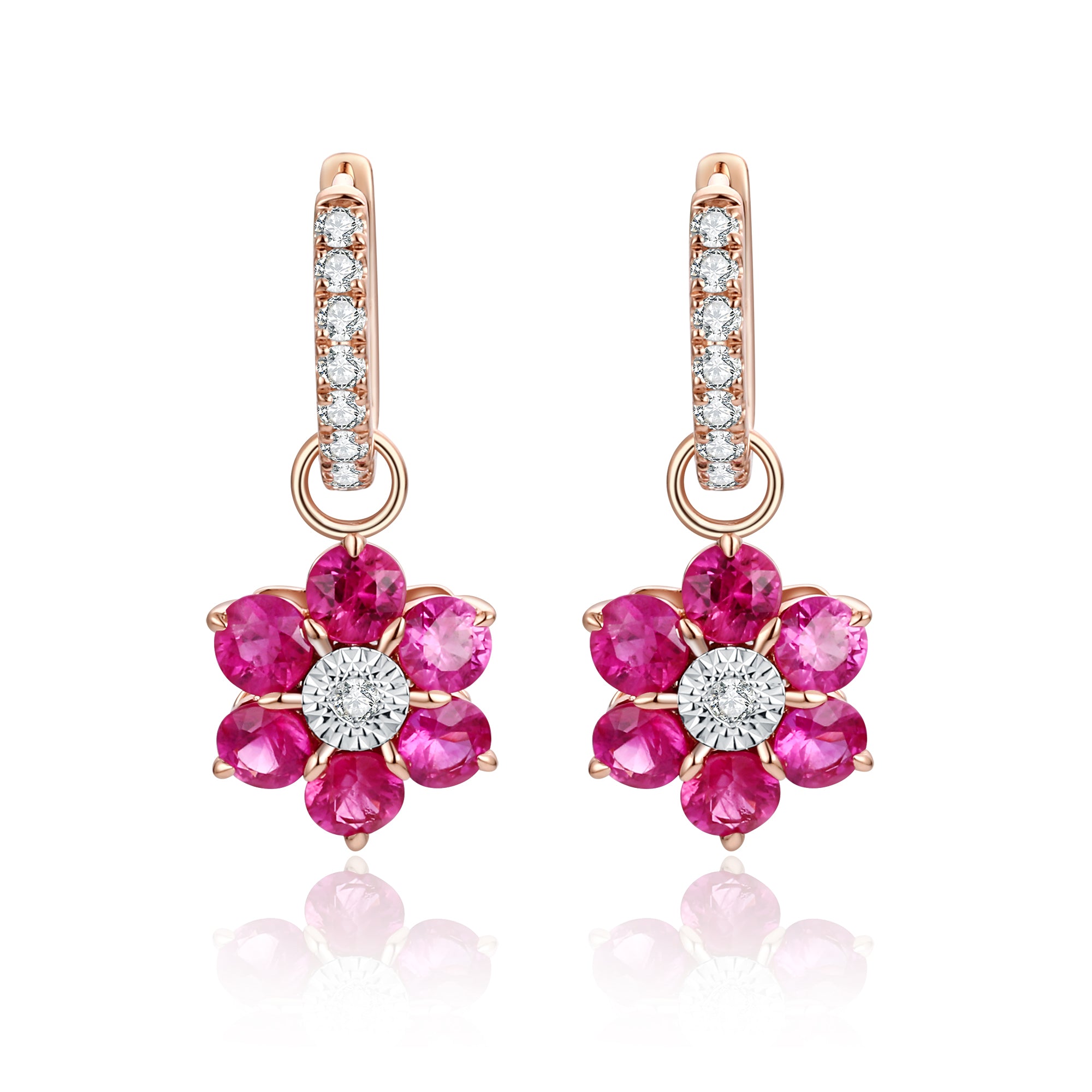 Ruby and Diamond Earrings