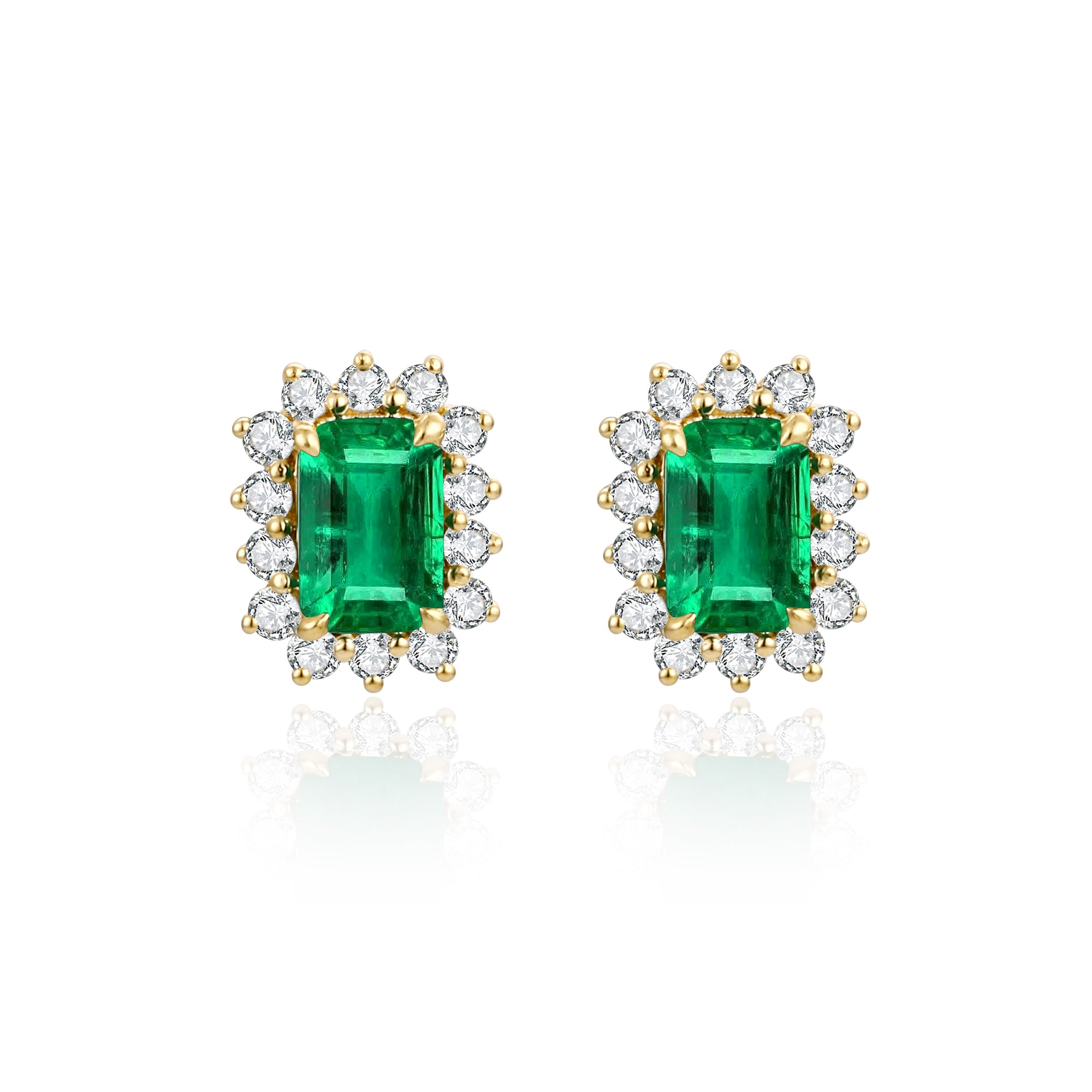 Emerald and Diamond Earrings