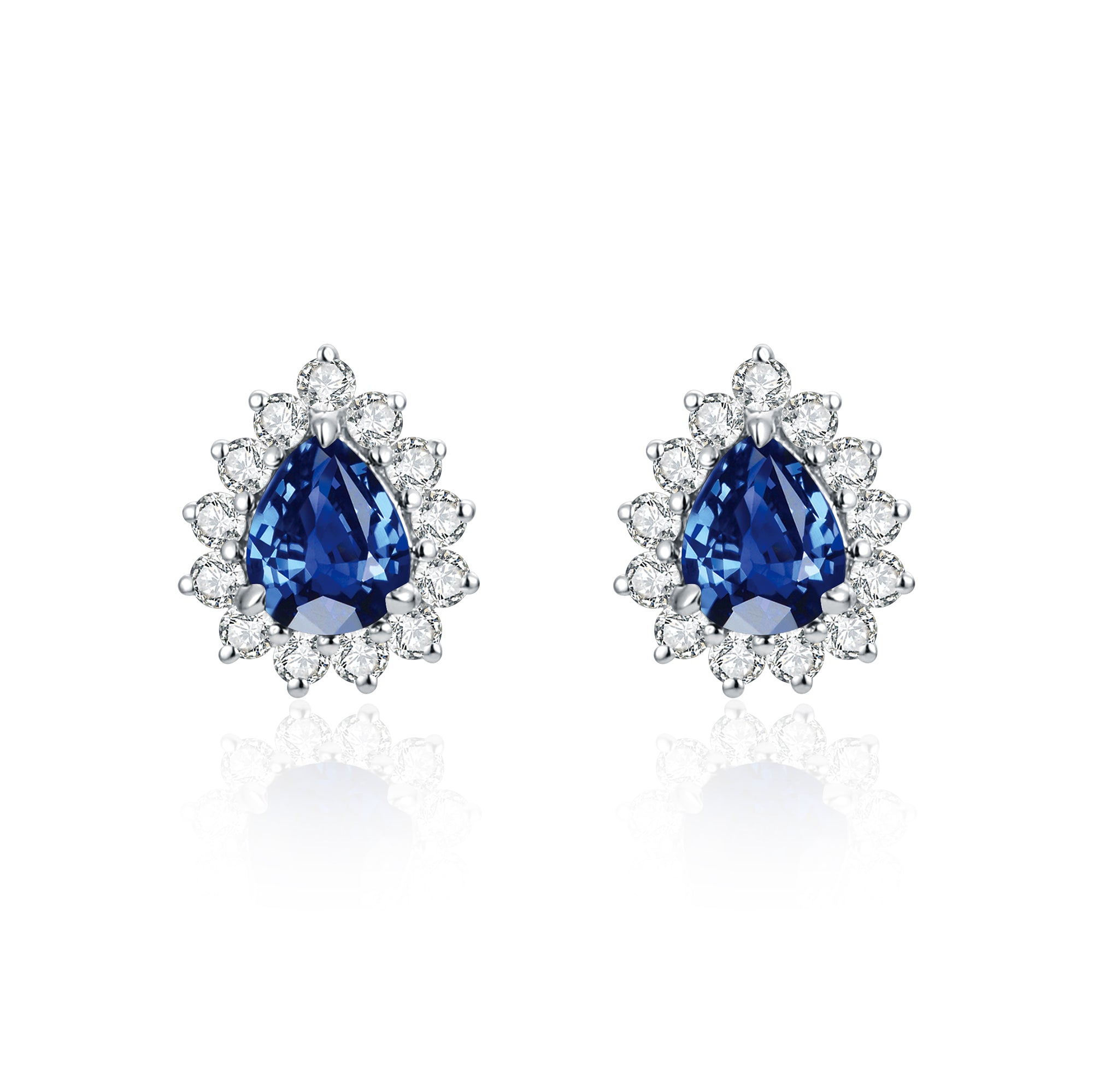 Sapphire and Diamond Earrings