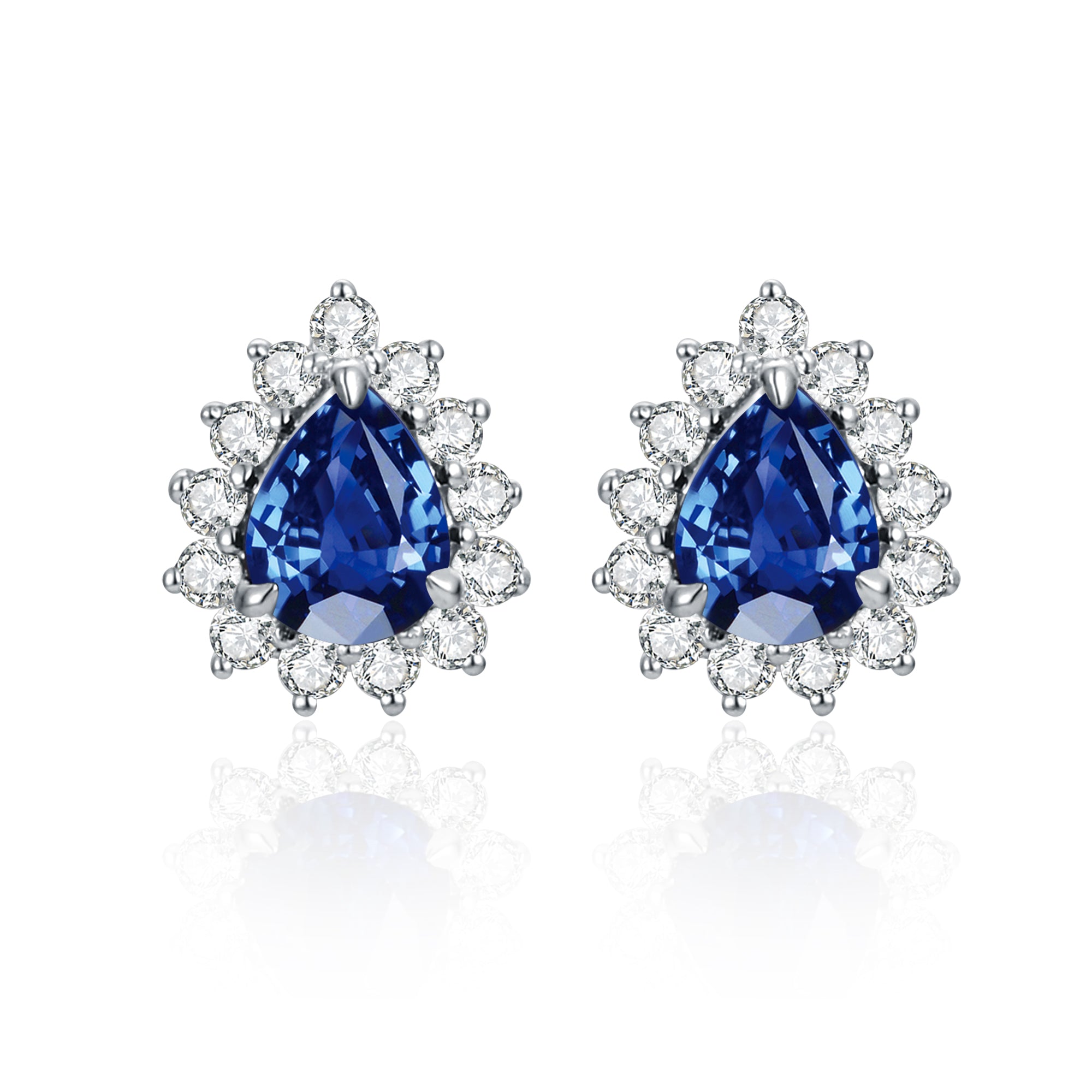 Sapphire and Diamond Earrings