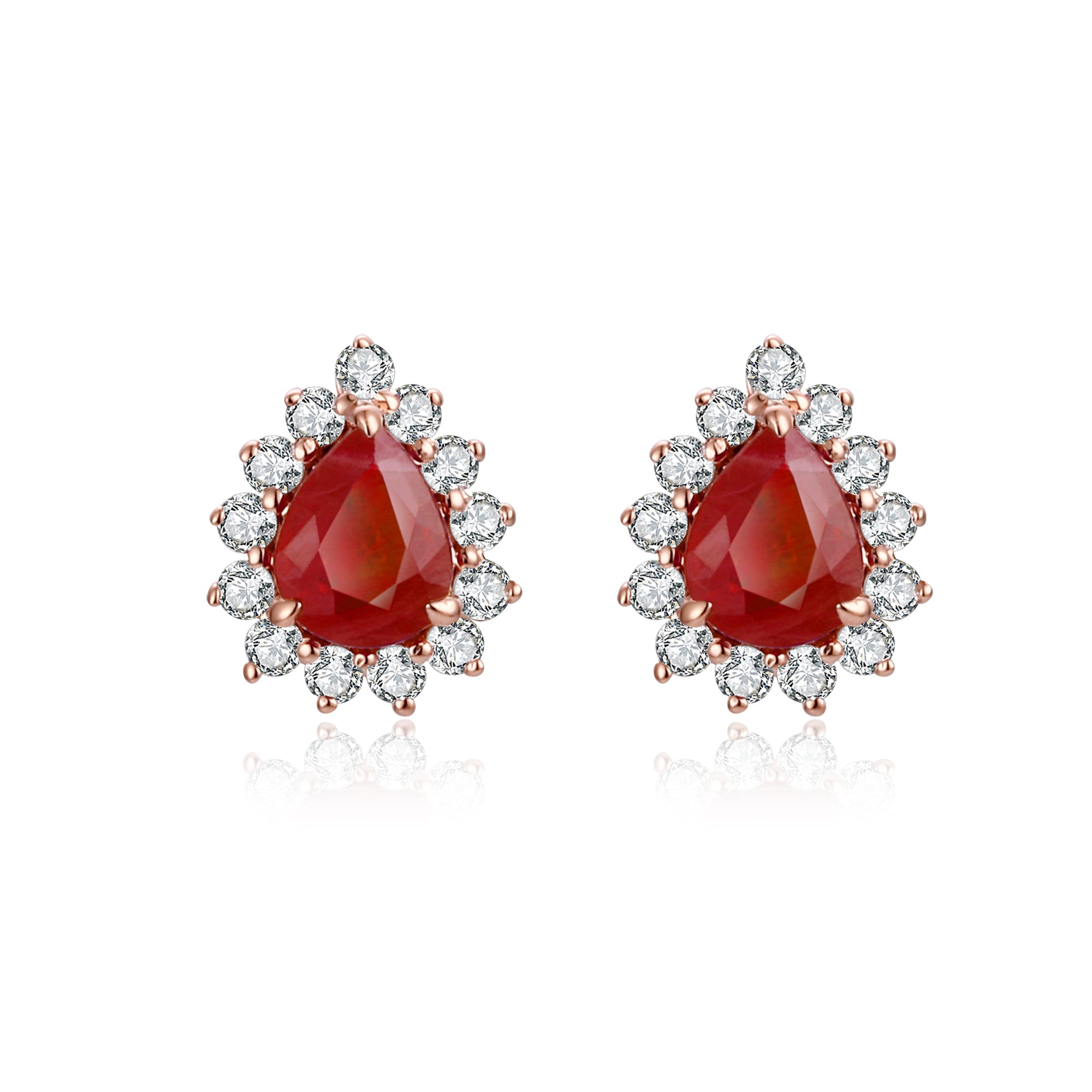 Ruby and Diamond Earrings