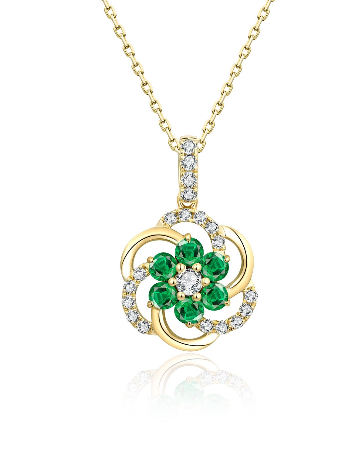 Emerald and Diamond Pendant