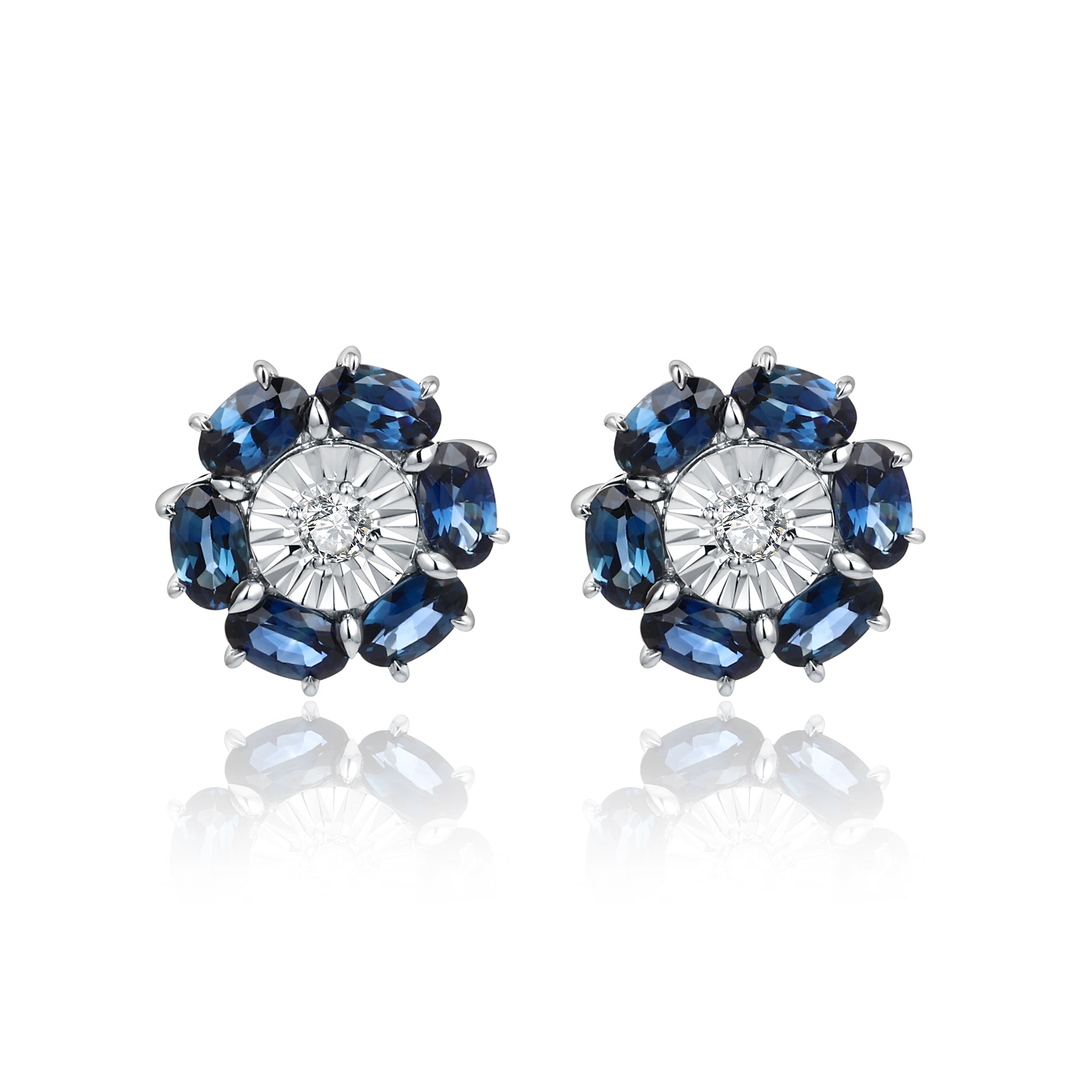 Sapphire and Diamond Earrings