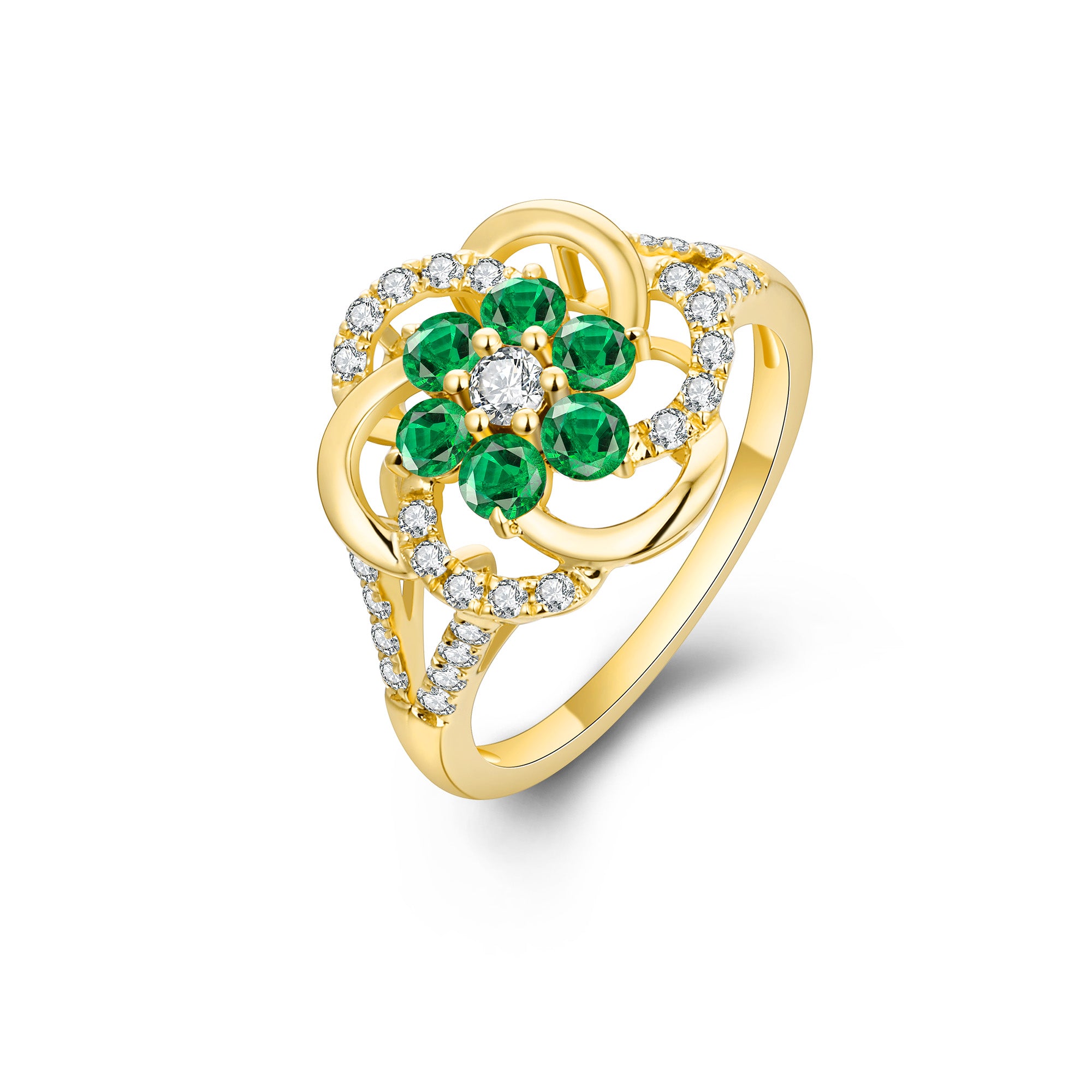 Emerald and Diamond Ring