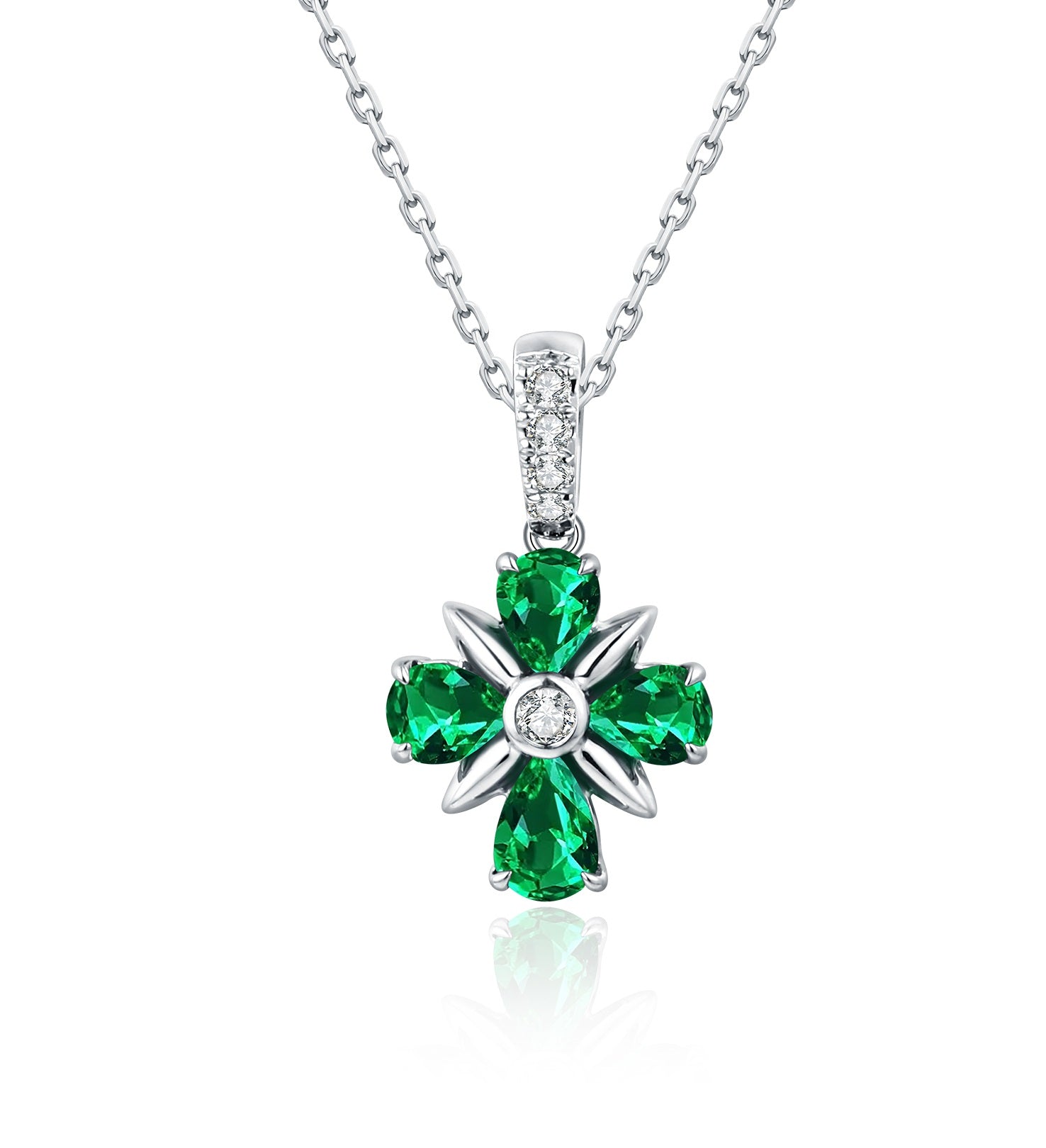 Emerald and Diamond Pendant