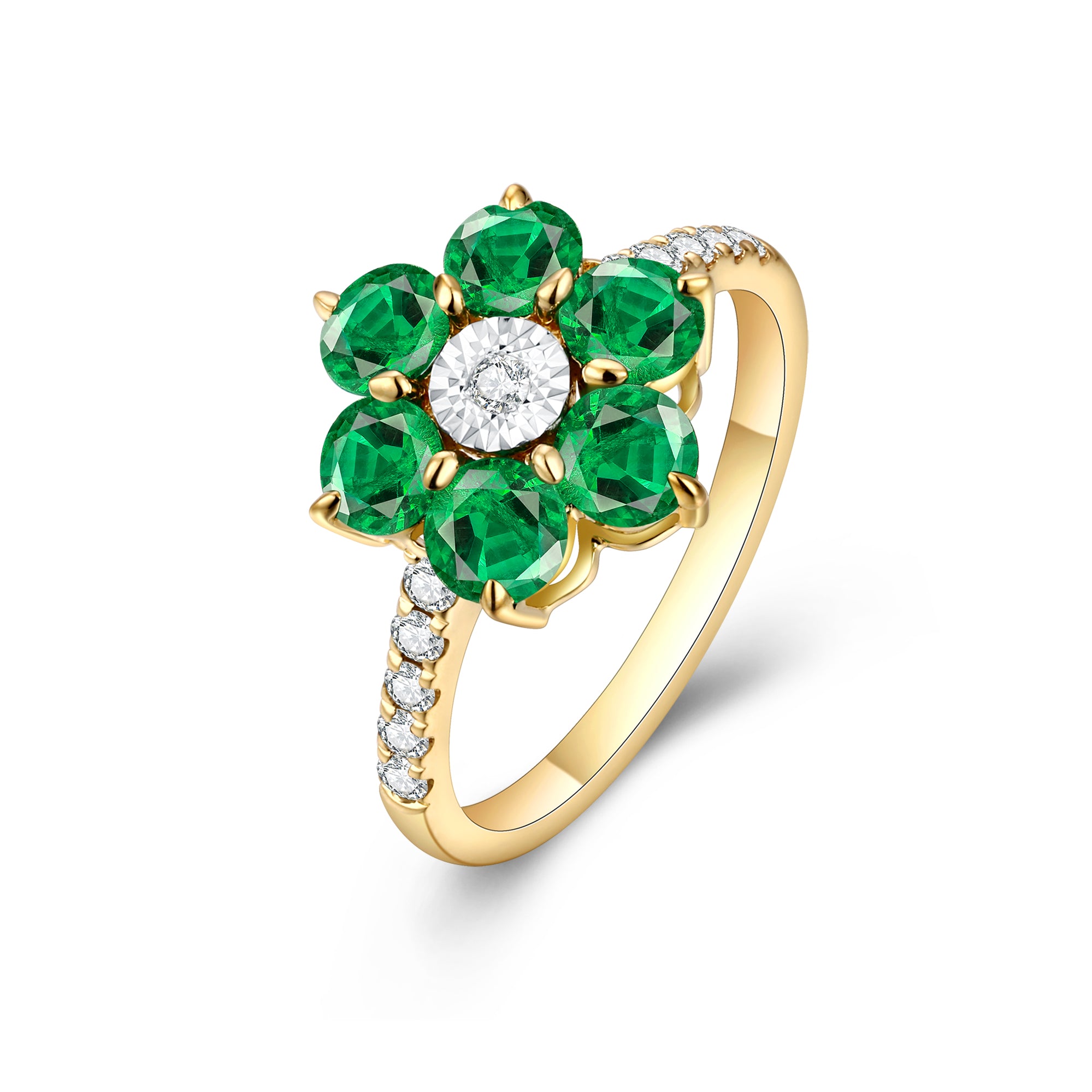 Emerald and Diamond Ring