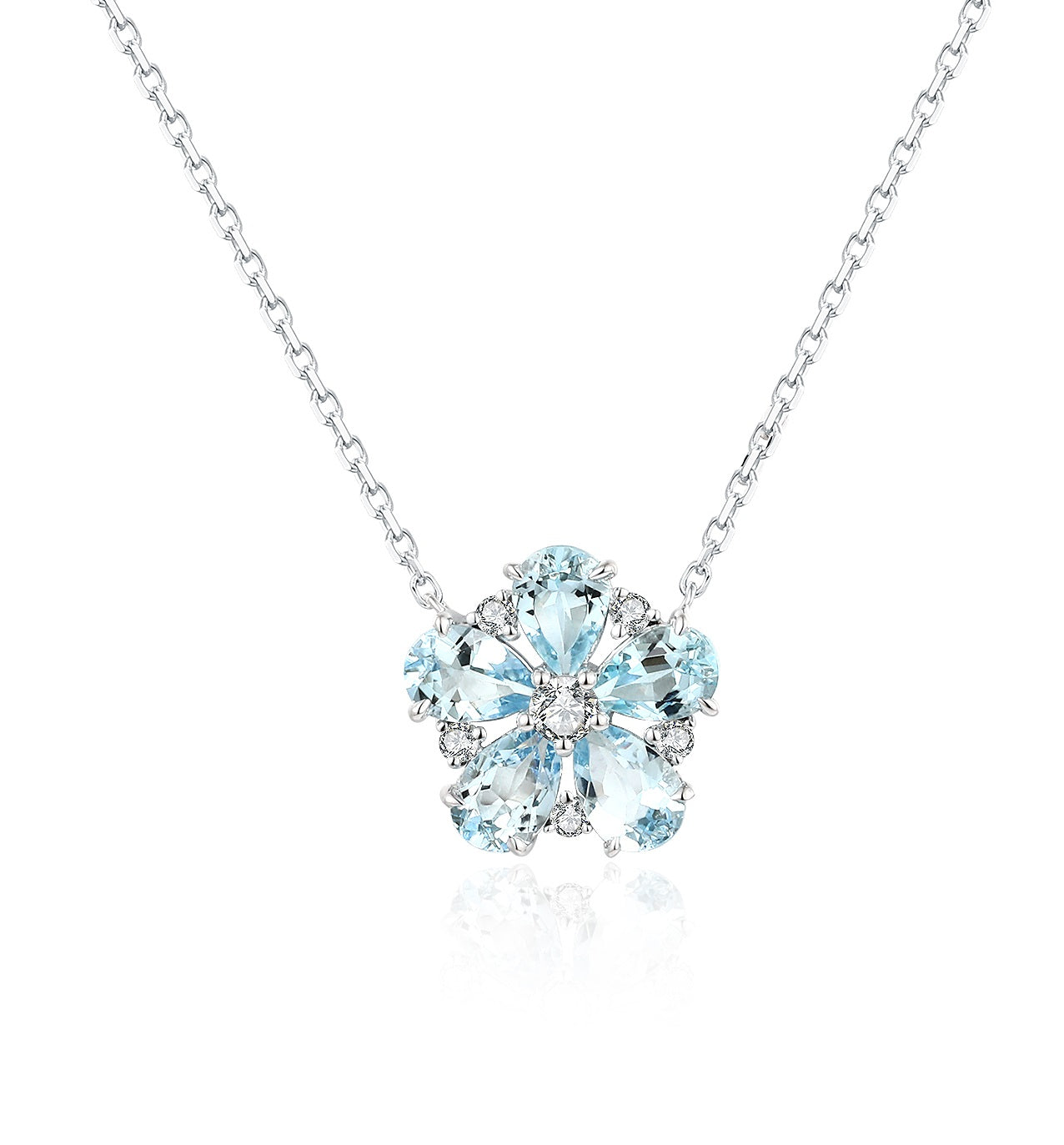 Aquamarine and Diamond Pendant