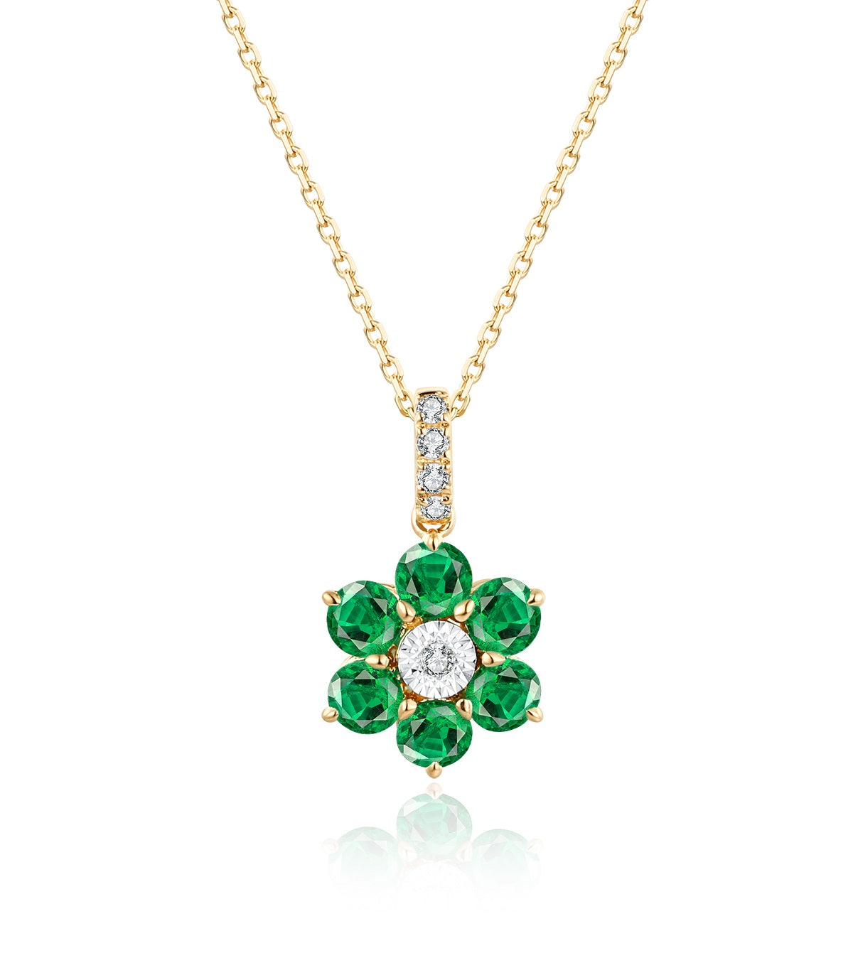 Emerald and Diamond Pendant