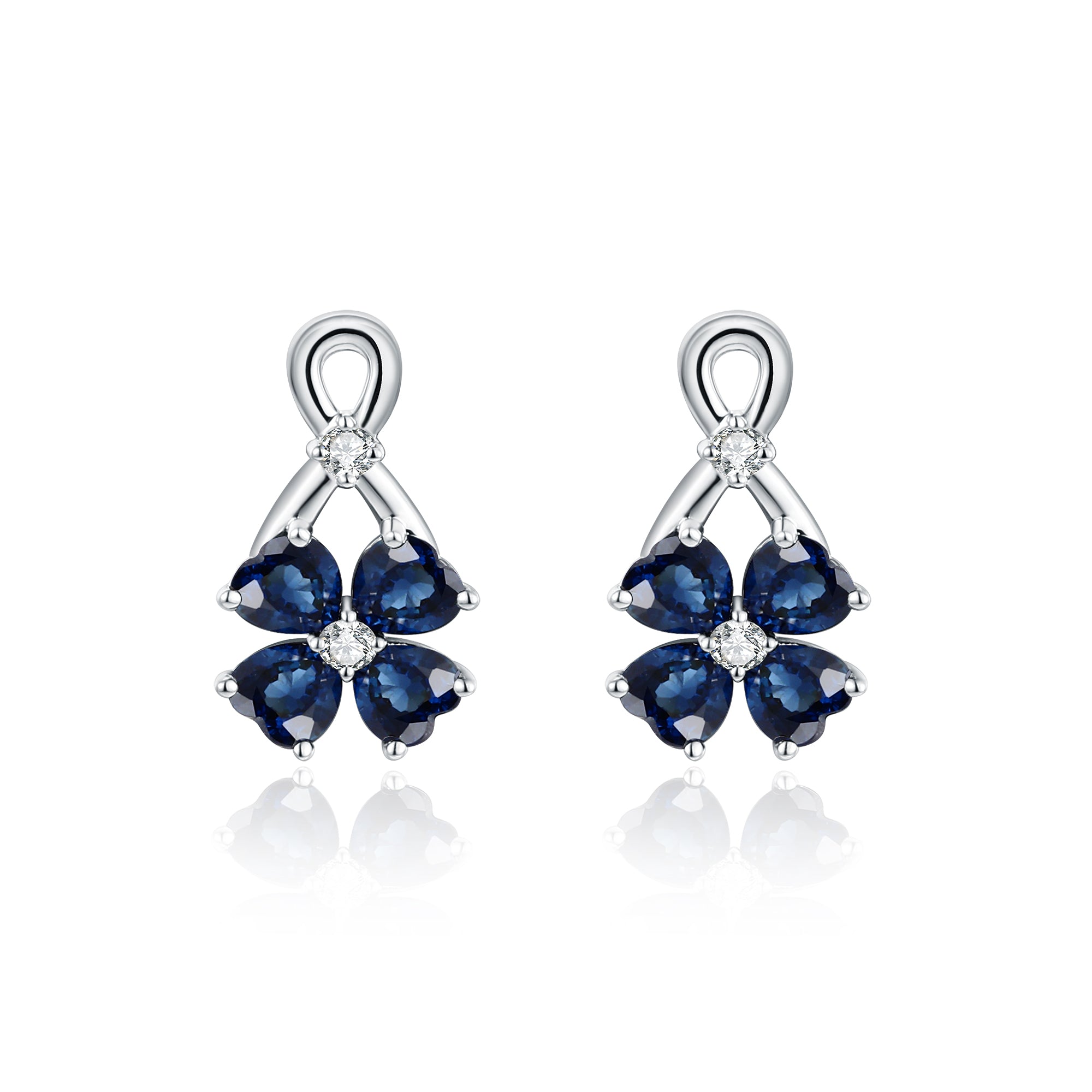 Sapphire and Diamond Earrings