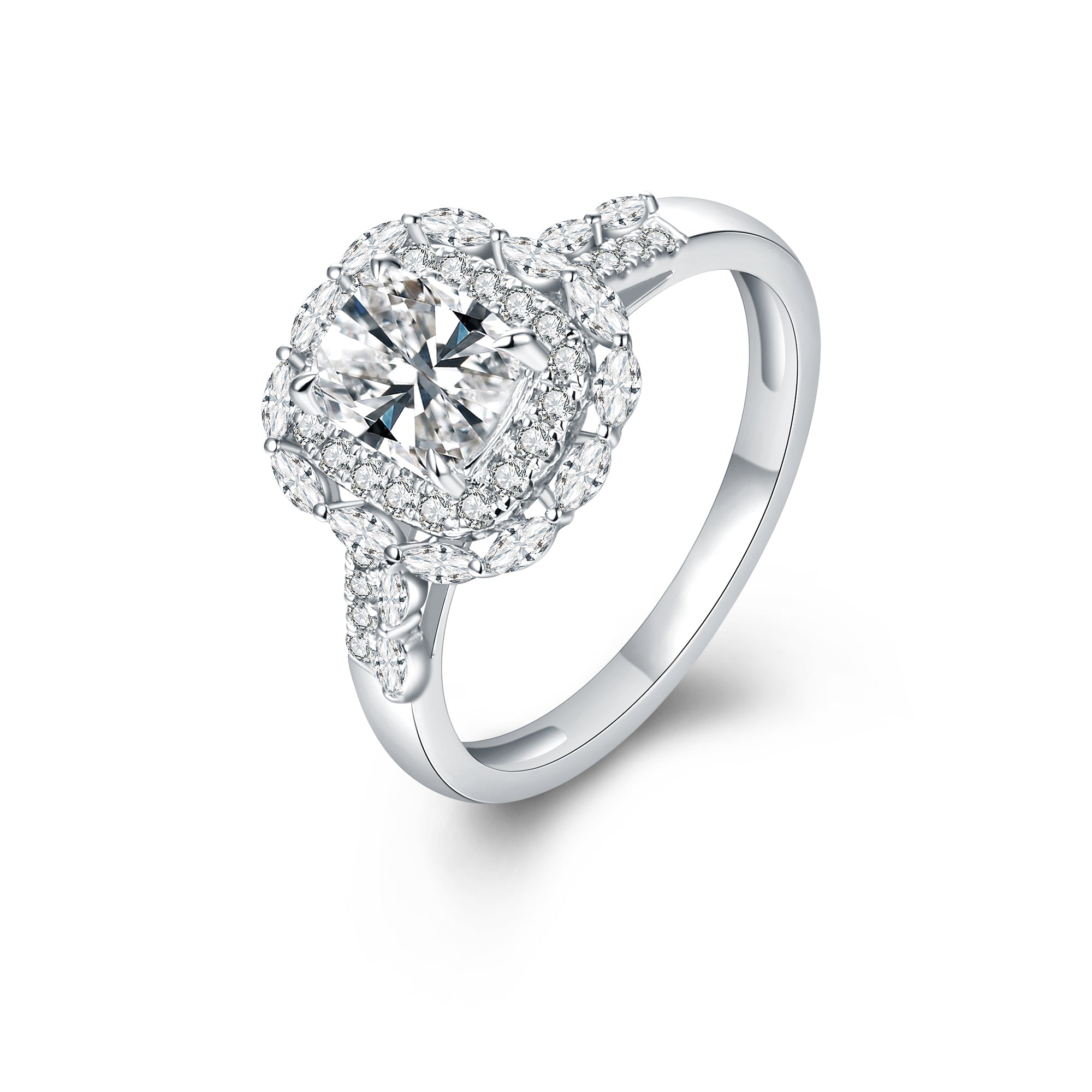 GIA Certified Cushion Diamond Ring