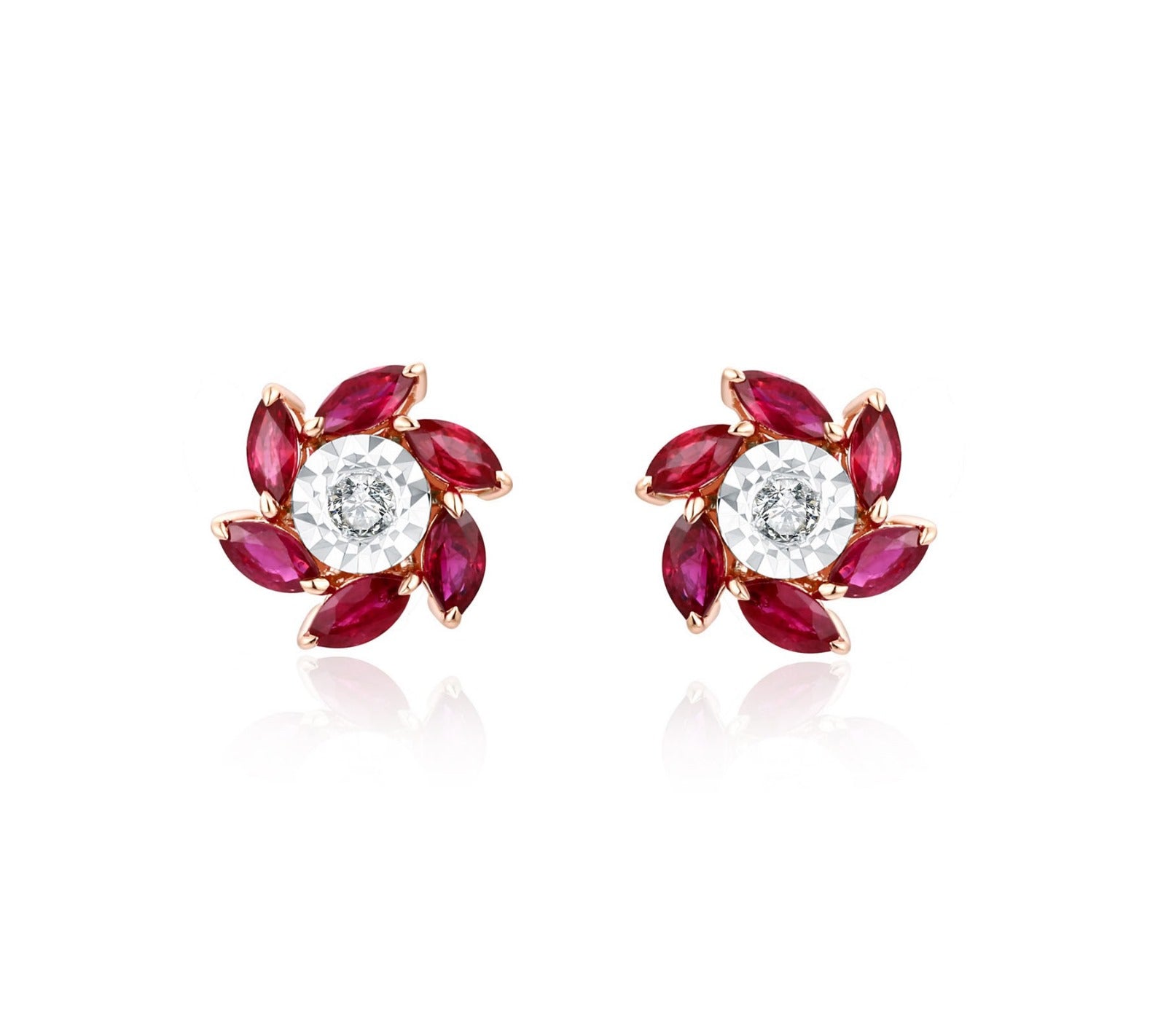 Ruby and Diamond Earrings