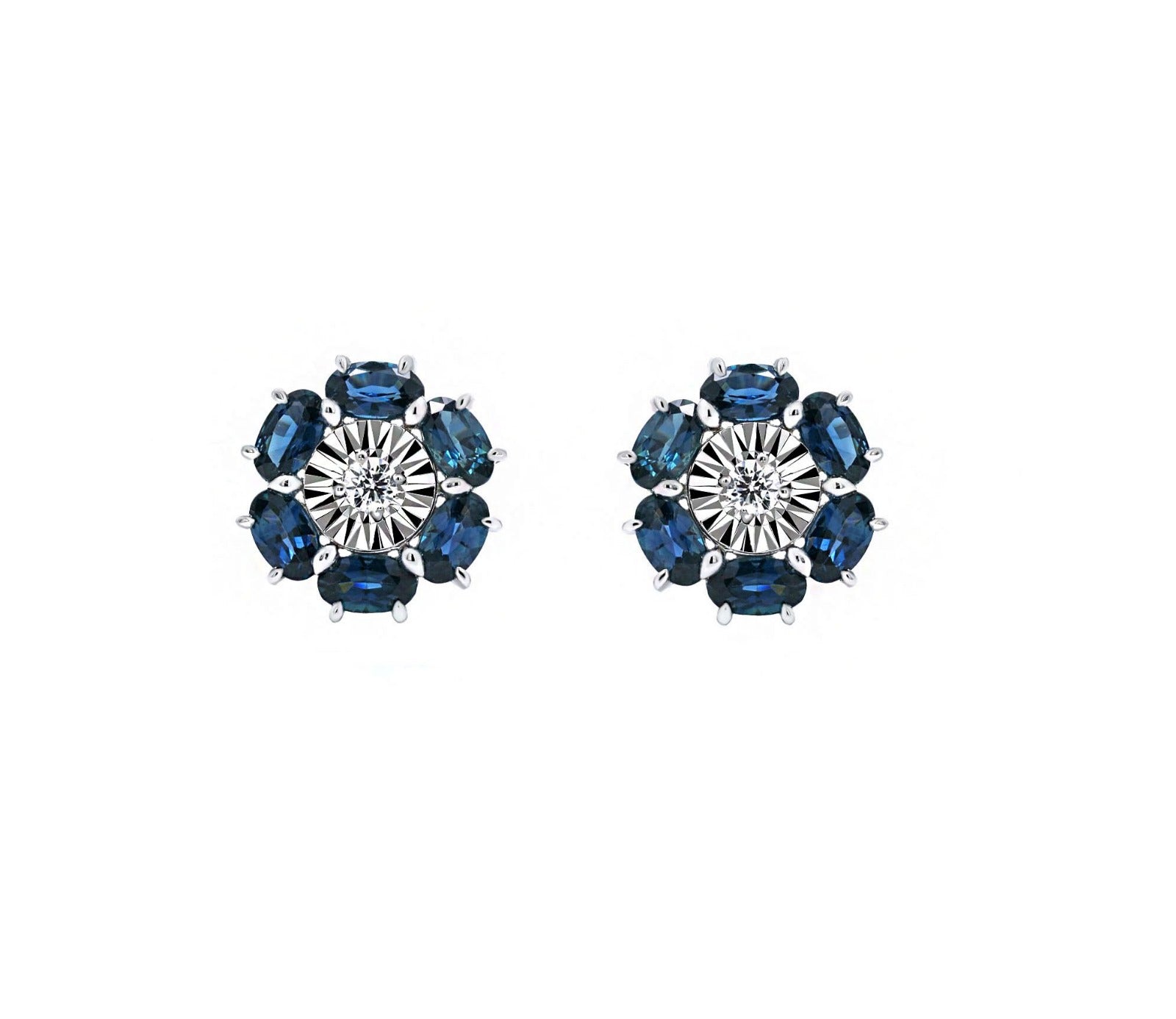 Sapphire and Diamond Earrings