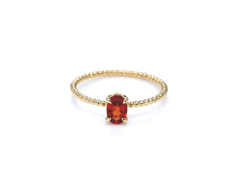 Pink and Orange Sapphire Ring