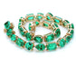 Multi Shape Light Color Man-Made Emerald Tennis Bracelet