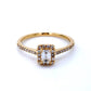GIA Certified Emerald Diamond Pavé Ring