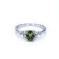 Green Sapphire Diamond Ring