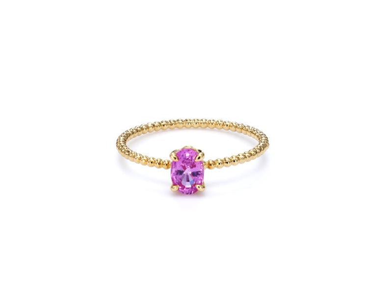 Pink and Orange Sapphire Ring