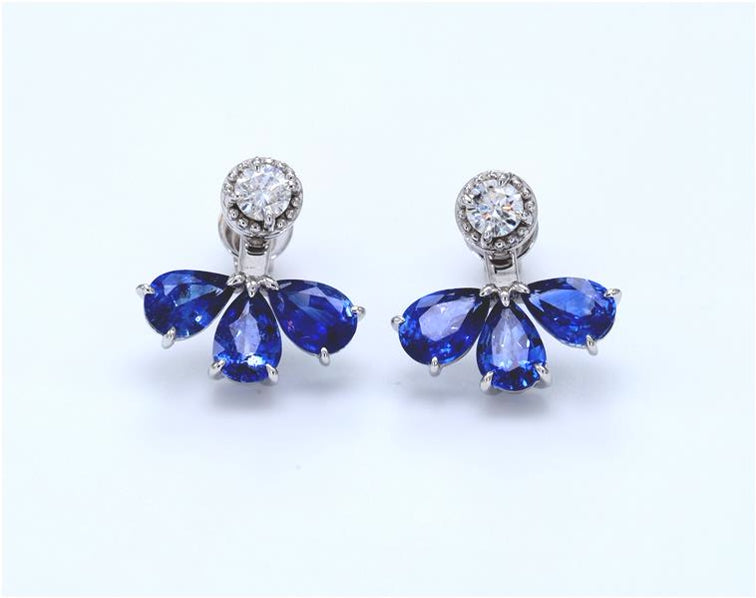 Floral Sapphire Earrings