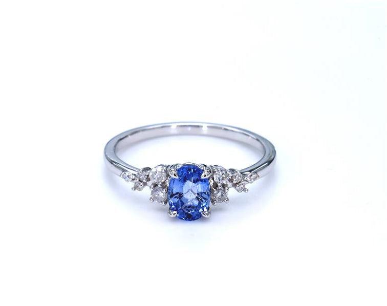 Blue Sapphire Diamond Ring