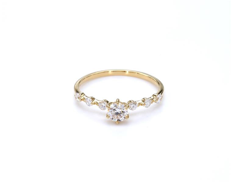 GIA Certified Round White Diamond Ring
