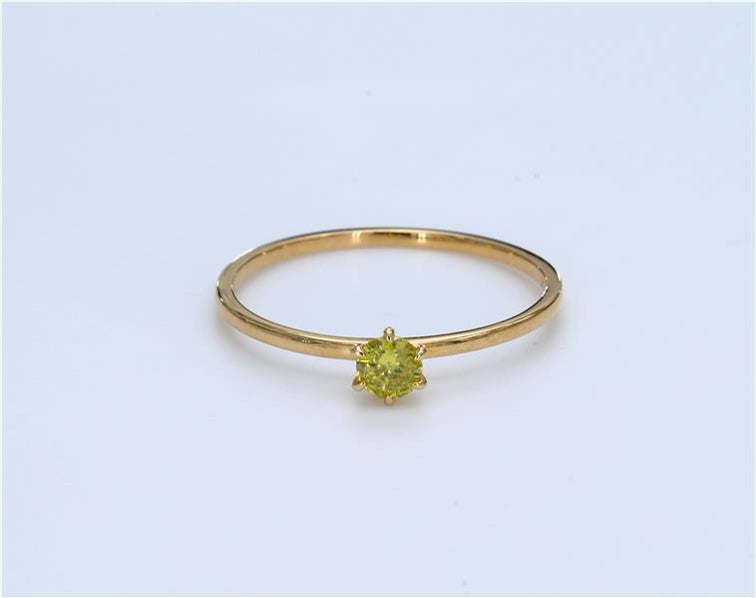 Single Diamond Slim Ring