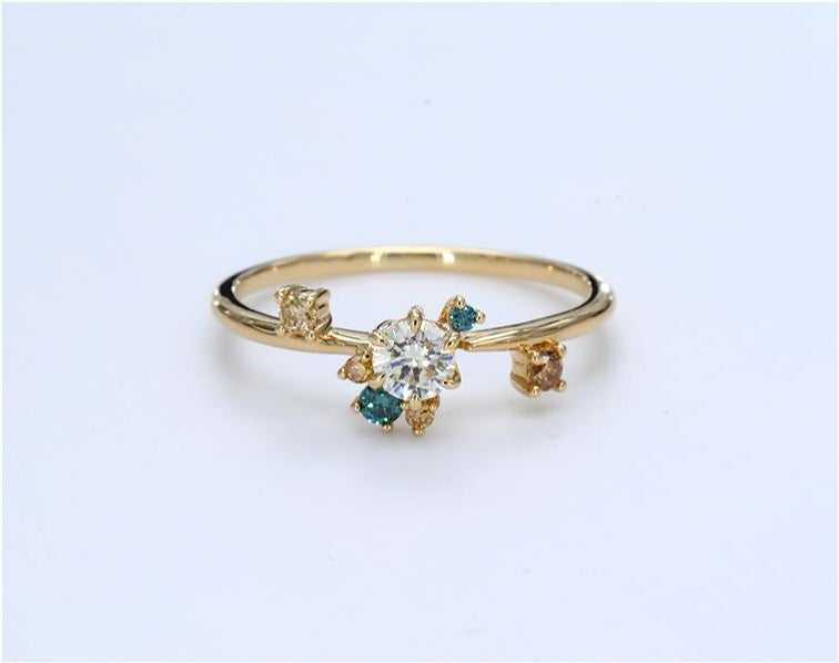 Multi Diamond Lily Ring