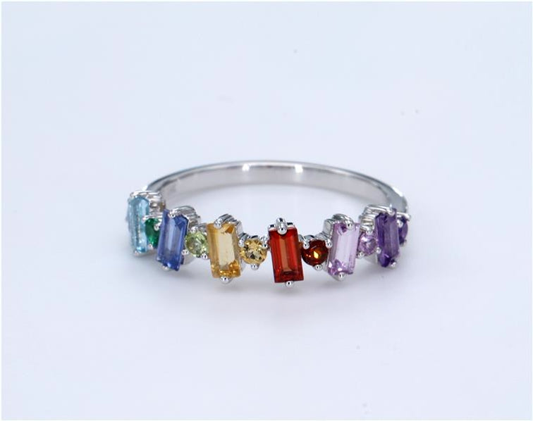 Multi Sapphire Infinitude Ring