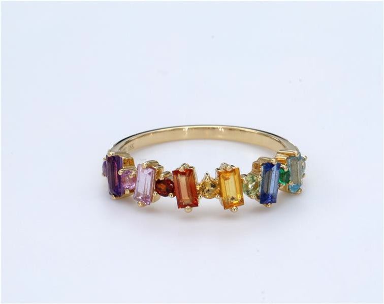 Multi Sapphire Infinitude Ring