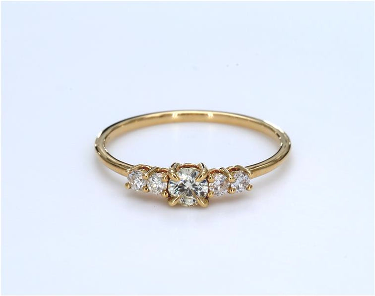 Five Diamond Designer Ring