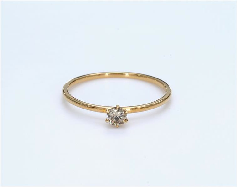 Single Diamond Slim Ring