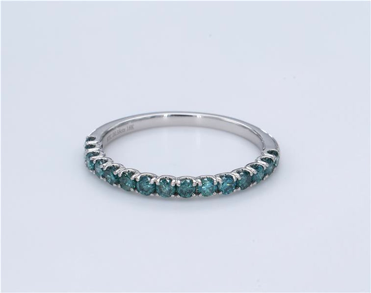 Classic Blue Diamond Half Eternity Ring