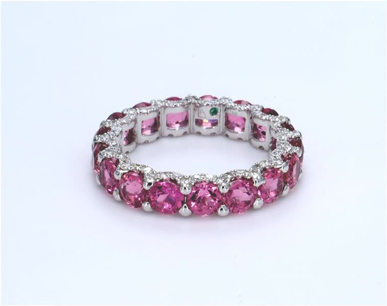 Pink Tourmaline Eternity Ring