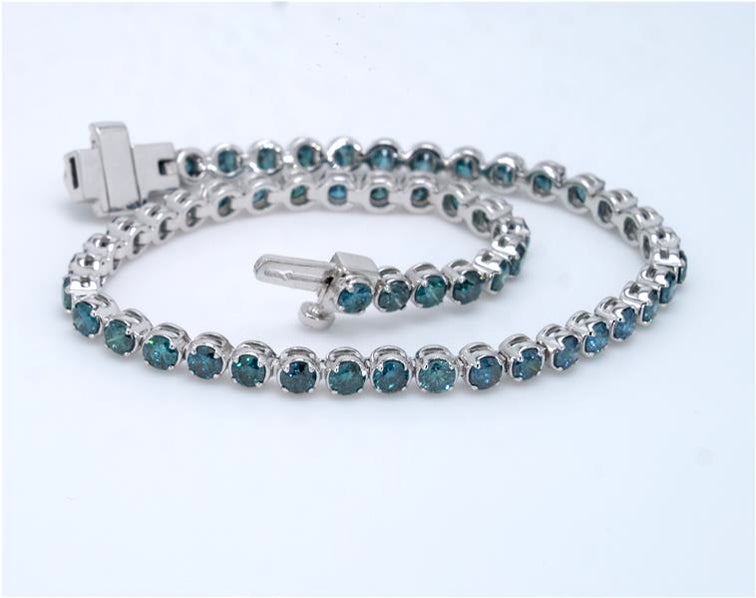 Blue Diamond Tennis Bracelet